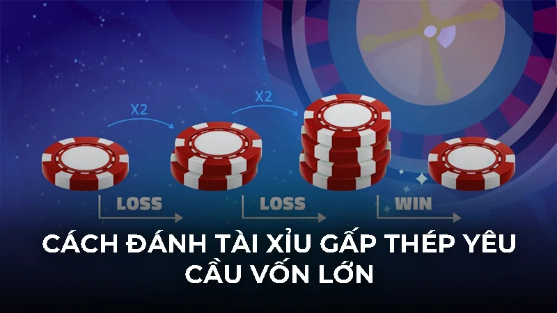 Cách đánh tài xỉu gấp thếp yêu cầu vốn lớn