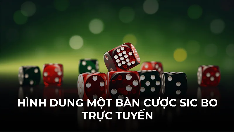 Hình dung một bàn cược Sic Bo trực tuyến