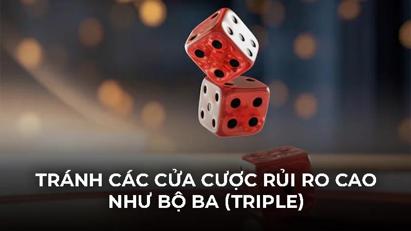 Tài xỉu tiếng Anh là gì và khám phá bí kíp cá cược hiệu quả 3 Tránh các cửa cược rủi ro cao như Bộ Ba (Triple)